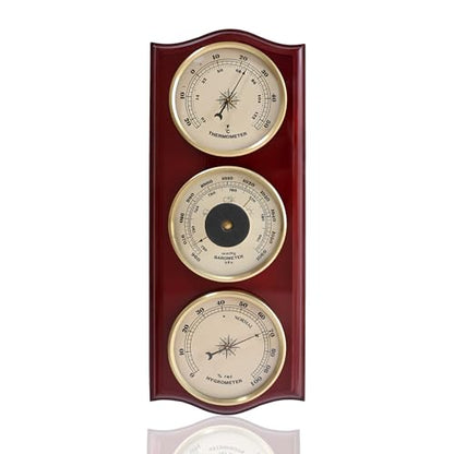 Classic Analog Weather Station-Home Barometers-Indoor Barometer-Barometer Hygrometer Thermometer-Traditional Weather Indicators-Home Decor.