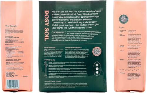 Rosy Soil Cactus & Succulent Potting Mix, 4 Quarts - color: Cactus & Succulent, size: 4 Quarts