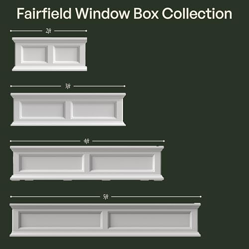 Mayne Fairfield 60in Self-Watering Rectangular Window Box Planter, Gray - color: Graphite Grey, size: 60in
