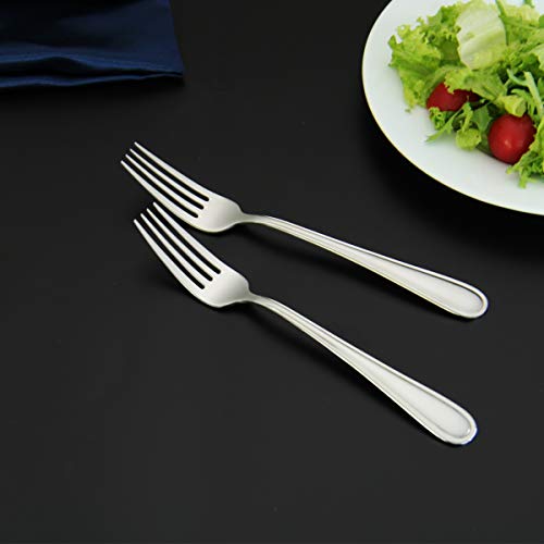 Table Forks Dinner Forks 7.99 Inches,Stainless Steel 18/0 of Forks 6 Pcs for Home, Kitchen Restaurant, Dishwasher Safe, Silver - size: 6pcs-silver