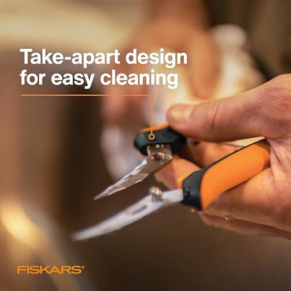 Fiskars 6" Curved Micro-Tip Pruning Snips, Garden Scissors For Tight Spaces, Curved (Pack of 6) - style: Curved Snips (Pack of 6)