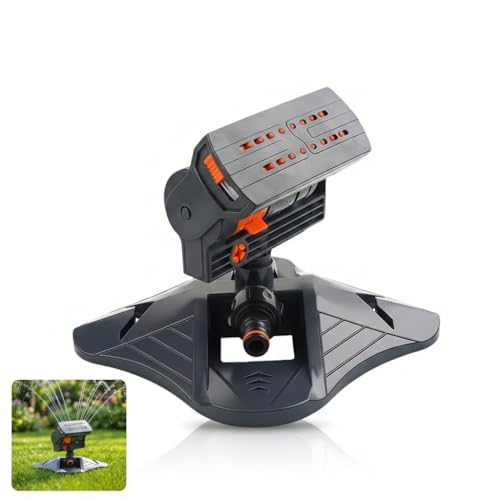 16 Nozzle Oscillating Sprinkler 360 Degree Automatic Rocking Irrigation System with Adjustable Flow Regulation for Lawn Garden and Yard