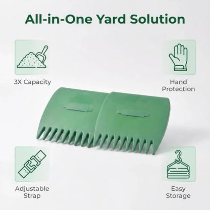 Leaf Grabber, 2 Pcs Leaf Scoops Hand Rakes for Garden Yard Leaves Cleanup