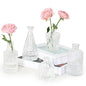 SUPMIND 5pcs Glass Bud Vase Set, Clear Small Flower Vases for Centerpieces - color: Clear, size: 5Pcs