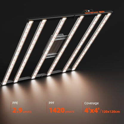 Spider Farmer SE5000 LED Grow Light 480W for 4x4 Grow Tents, App‑Controlled - size: 4x4 Coverage-480W