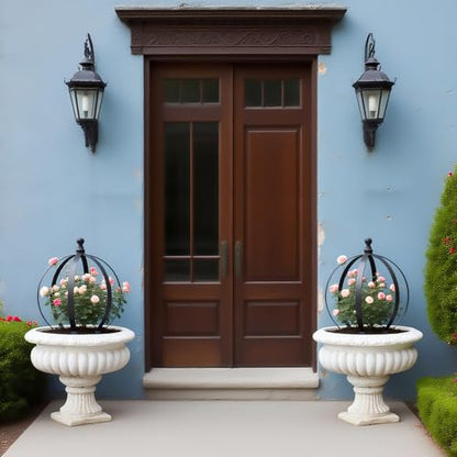 12.6x17.5 Inch Garden Obelisk, 2-Pack Outdoor Topiary Frame - color: 2 Pcs, size: 12.6"x17.5"