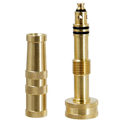 Twinkle Star Heavy-Duty Brass Adjustable Twist Hose Nozzle, 2 Pcs - color: Nozzle Twist 2 Pack