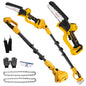 2-in-1 6" Pole Saw for Dewalt 20V MAX Battery 8.5 FT Extension
