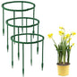 12Pack Plant Stakes, Plant Rings Stackable 3 Tier Garden Flower Support - size: 9.4" X 5.5"