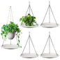 Hanging Planter for Plant, 12" Plant Saucer with Chain(5 Pcs,White) - color: White
