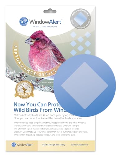 WindowAlert Diamond UV Reflective Bird Window Decals, Anti-Collision Set - size: 1-Pack