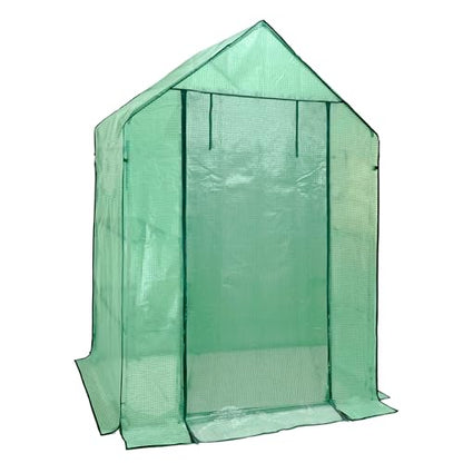 Walk in Greenhouse PE Cover Replacement, (Green) - color: Green