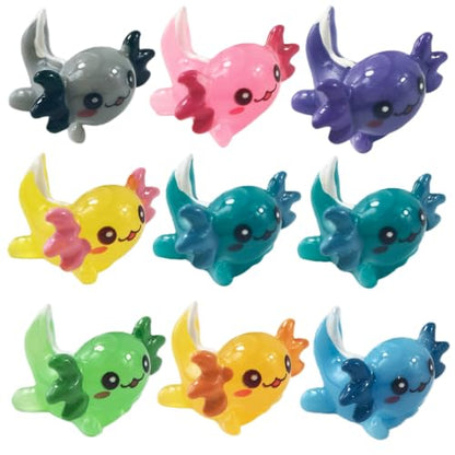 EMiEN 8 Pcs Miniature Hexagonal Salamander Tiny Animals Figurines - color: 8 Pcs Miniature Salamander