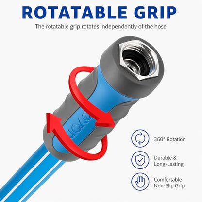 FEVONE Heavy Duty Garden Hose 12 ft, Hybrid Polymer Water Hose - size: 12' (feet)