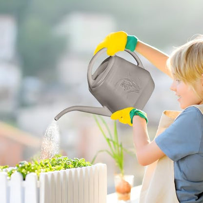 Hand Plastic Watering Can - Coffee Color - 1 Gallon - color: Coffee Color