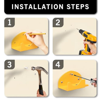 Leaf Blower Rack, Wall-Mounted Tool Hanger Compatible with DCE100B, Grass Trimmers, Hedge Trimmers & Garden Power Tools for Garage Organization,1 Pack - color: Yellow-1 Pack