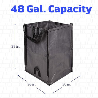 DURASACK Heavy Duty Home and Yard Bags, Gray - color: Gray