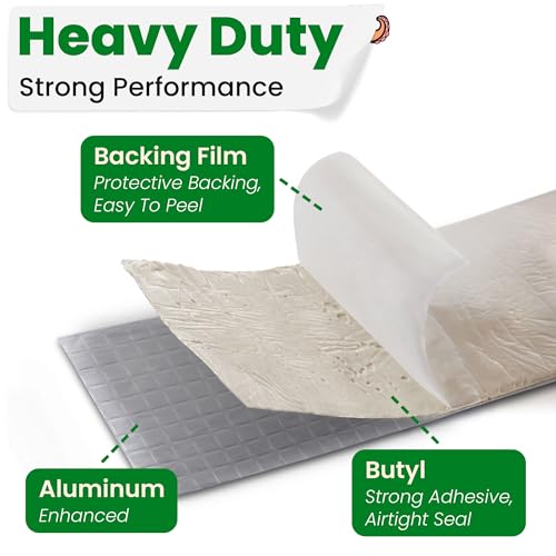 ECOHomes Aluminum Butyl Tape Waterproof for Leaks (8 Inch Wide) - size: 8 Inch x 16.5 FT