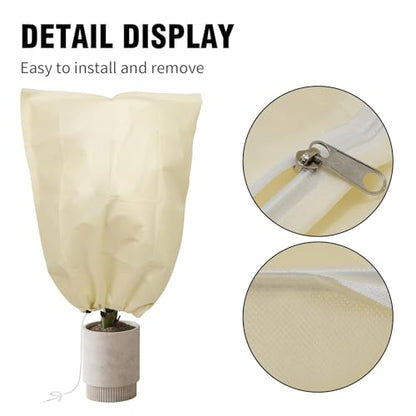 2Pcs Plant Covers Freeze Protection - color: Beige