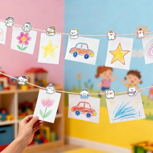 MAYJOYDIY 24Pcs 12 Styles Funny Dog Shaped Acrylic Chip Clips Little White Dog Bag Sealer Sealing Closures Cute Animal Bag Clips for Food Storage Airtight Seal Grip - color: Dog