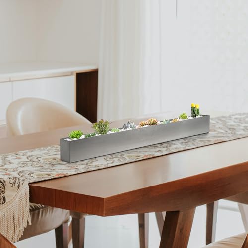 Window Sill Planter Box 32 in, Rectangle Planter, Stainless Steel - color: Sliver