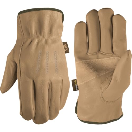 Wells Lamont Men's Slip-On HydraHyde Leather Work Gloves - color: Sunbaked, size: Large (Pack of 1), style: Slip-on