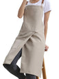 KITCHIEF Pottery Apron Split Leg,Cross Back Chef Apron with Pockets,Painting Apron with Adjustable Straps for Cooking,Baking,BBQ,Ceramic,Gardening(Khaki) - color: Khaki