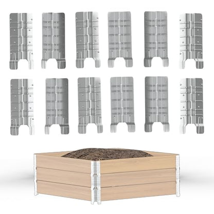 8" Pallet Collar Hinges - 12 PCS 3 Layers - Perfect for Custom-Depth Raised Garden Beds, Pet Enclosures, and Home Storage Solutions