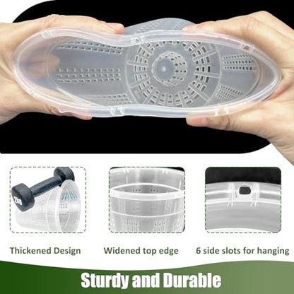 Orchid Pots, 9 Pack Orchid Pots with Holes and 12Pcs Plant Stakes, 3 Each of 4.3",5.5",6.1" Clear Plastic Plant Pot for Indoor Outdoor Plants(3 Each of 4.3",5.5",6.1") - style: 3 Each of 4.3", 5.5", 6.1"