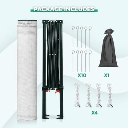 EAGLE PEAK 6x4 Easy Setup Small Pop Up Greenhouse, Clear/White - color: Clear/White, size: 6x4