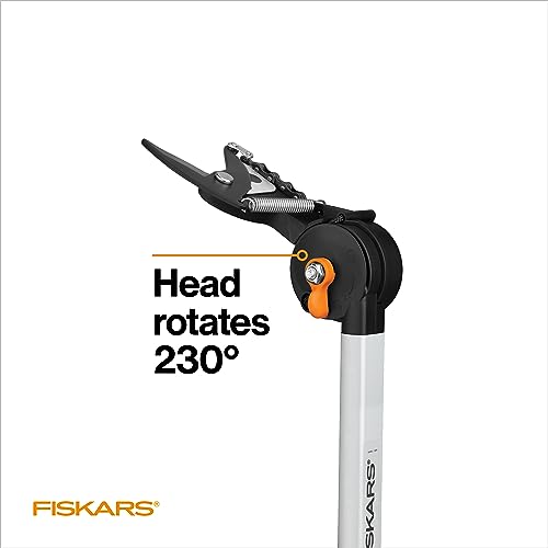 Fiskars 8-12 Ft Extendable 2-in-1 Tree Pruner & Pole Saw with Rotating Head - style: 8-12 ft Rope-Free Saw & Pruner