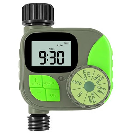 Sprinkler Timer for Garden Hose - Irrigation Timer for Outdoor Faucet, Automatic Programmable Watering Irrigation with Rain Delay/Manual Mode, Watering System Drip Irrigation for Yard Lawn Pool