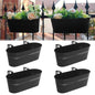 Railing Planter Box 16 Inch with Adjustable Brackets (4PCS)