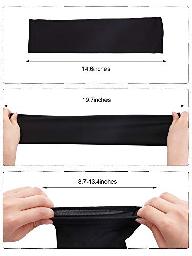 Boao 10 Pcs UV Arm Sleeves Tattoo Cover - color: Black, size: Medium