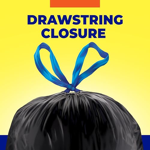 Hefty Essentials Extra Large 39 Gallon Trash Bags, Black, Unscented, 40ct - size: 40 Count (Pack of 1), style: Extra Large (39 Gallon )