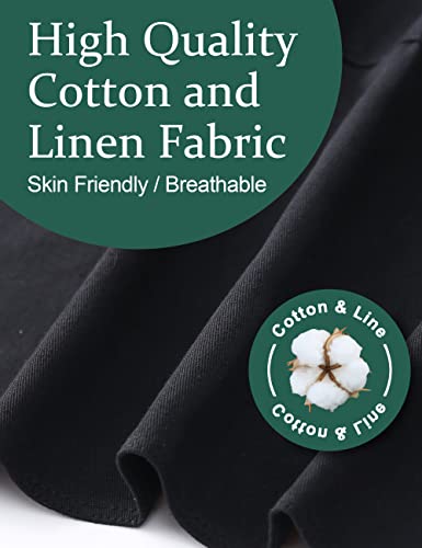 Big Plus Size Aprons for Women with Pockets Cotton Linen Baking Kitchen Cooking - color: Brown