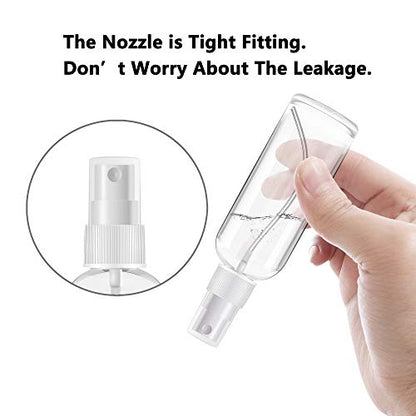 2 Pack Small Spray Bottles 1oz Clear Plastic Empty Refillable Mini Spritzer - color: 2 Pack, size: 1 Ounce