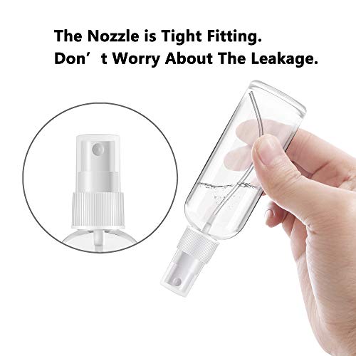 4 Pack Small Spray Bottles 2oz Clear Plastic Empty Refillable Mini Spritzer - color: 4 Pack, size: 2 Ounce