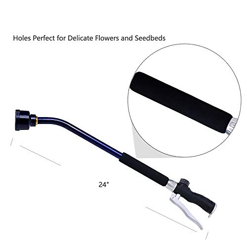 GREEN MOUNT Watering Wand, 24 Inches Sprayer Wand with Superior Stainless Head, Perfect for Hanging Baskets, Plants, Flowers, Shrubs, Garden and Lawn, Purple - color: Purple