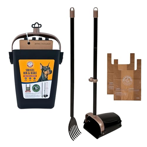 Arm & Hammer Swivel Bin & Rake Dog Pooper Scooper, Includes 2 Waste Bags - size: One Size, style: Swivel and Rake Scooper