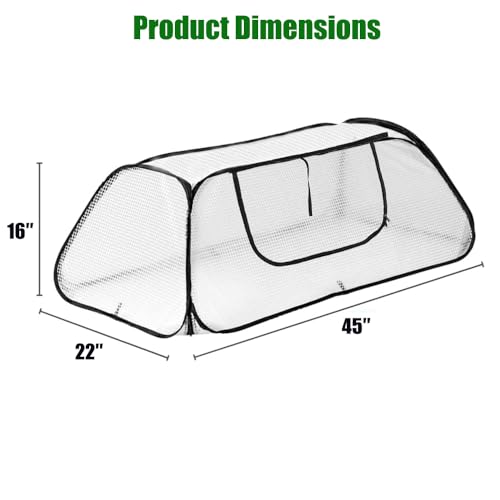 Verveens Pop Up Garden Row Cover, 45x22x16 for Raised Beds