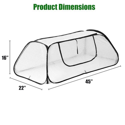 Verveens Pop Up Garden Row Cover, 45x22x16 for Raised Beds