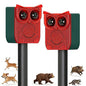 ChunHee Solar Motion Sensor Alarm Outdoor Dog Barking Alarm with 129dB Loud - color: Red-2pack