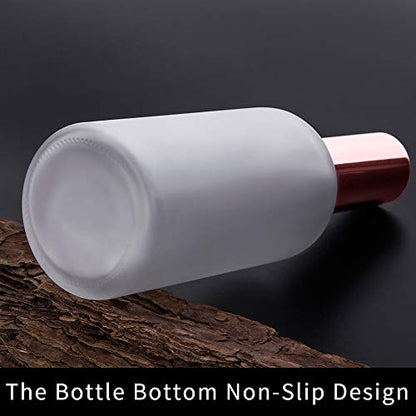 Hydior Small Glass Spray Bottle, 3.4oz, 2 Pack - color: Rose Gold Frosted