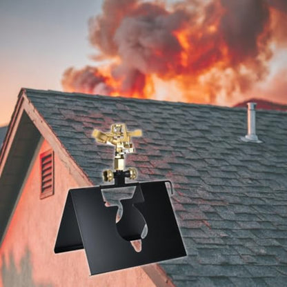 Roof Sprinkler for Wildfire Embers, Ember Defense System with 3,300 Sq. Ft. Coverage, Compact Roof-Mounted Fire Protection