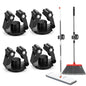 4 Pack Strong Magnetic Broom Holder, Black