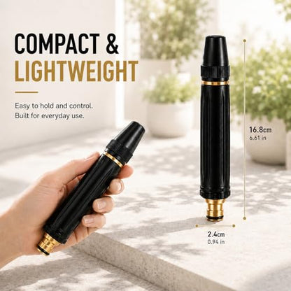 High Pressure Hose Nozzle, Full Metal Hose Sprayer with Adjustable Spray
