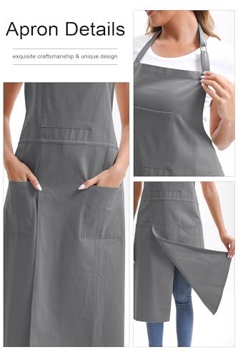 Nanxson Pottery Apron Split Leg with 3 Pockets & Adjustable Buckle - color: Grey
