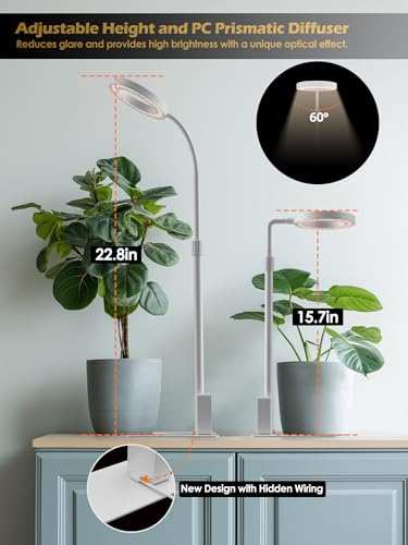 GLOWRIUM Smart Grow Lights for Indoor Plants, Full Spectrum LED Plant Light - color: White-1