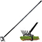 6-Tines Rake and Stirrup Hoe - Stainless Steel Cultivator for Gardening